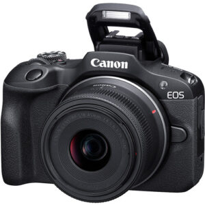 Canon EOS R100 Mirrorless Camera with RF-S18-45mm F4.5-6.3 IS STM Lens Kit, 24.1 Megapixel CMOS (APS-C) Sensor, 4K Video, RF Mount,