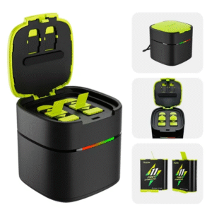 TELESIN Battery Fast Charging Box with two Fast charging batteries for GoPro HERO 12/11/10/9 FCK-B11