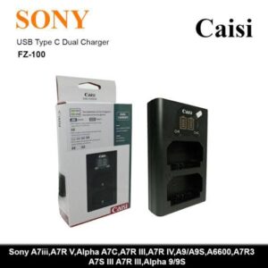 Sony Fz100 Dual Battery charger Caisi for A7iii/A7iv/A6700 etc.