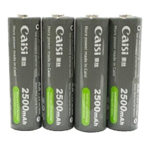 Caisi High Capacity AA Rechargeable Batteries – 2500mAh (Four Cells)