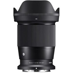 Sigma 16mm f/1.4 DC DN Contemporary Lens for Nikon Z – Wide-Angle APS-C Prime for Vloggers & Creators