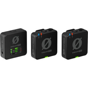 RØDE Wireless PRO Dual Channel Clip On Wireless Microphone System with Charging Case & Lavalier II Mics