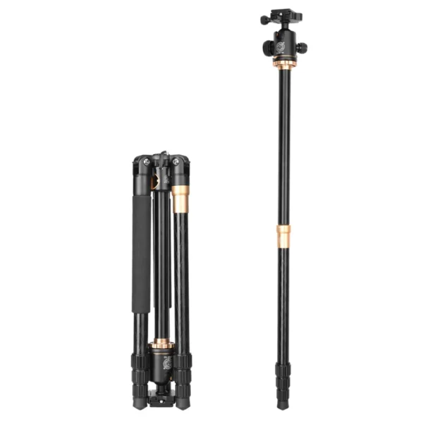 Triopo Q999H Transverse Professional Tripod with Monopod & Ball Head – 360° Macro Shooting - Image 3