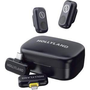 Hollyland LARK A1 Combo Dual Wireless Microphone System with USB-C and Lightning Connectors for Mobile Devices