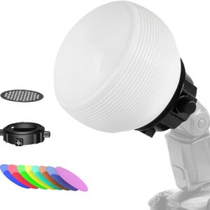 D25-Professional Flash Kit, Flash Diffuser Dome for All Square and Round Head Flashes