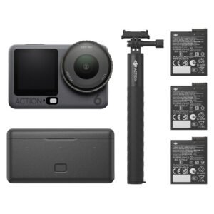 DJI Osmo Action 6 Adventure Combo - 4K 120fps Action Camera with Battery Case & Selfie Stick