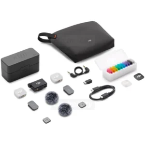 DJI Mic Mini 2 – Wireless Microphone for Smartphone & Camera (Two Mics with Standard Receiver + Charging Case)